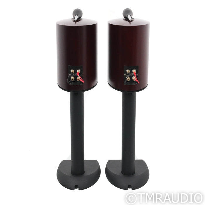 Bowers & Wilkins Nautilus 805 Bookshelf Speakers; Red Cherry Pair; w/ Stands