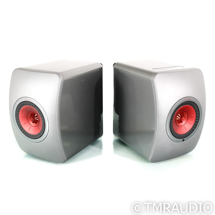 KEF LS50 Wireless Bookshelf Speakers; Titanium Grey Pair