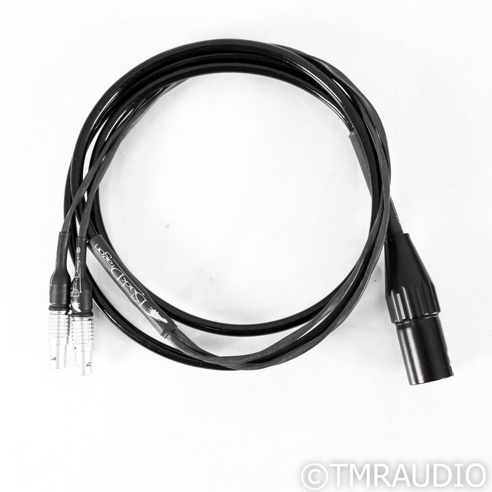Moon Audio Black Dragon Headphone Cable; 1.5m Single; 2-Pin LEMO to 4-Pin XLR