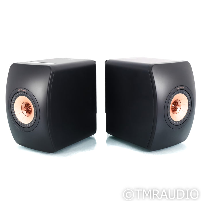 KEF LS50 Wireless II Active Bookshelf Speakers; Black Pair