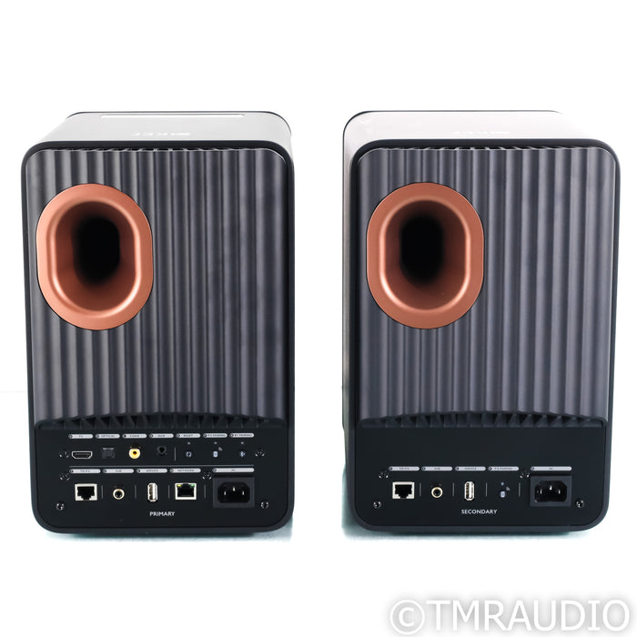 KEF LS50 Wireless II Active Bookshelf Speakers; Black Pair