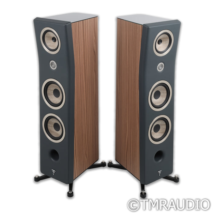 Focal Kanta No. 3 Floorstanding Speakers; Walnut / Dark Grey Pair