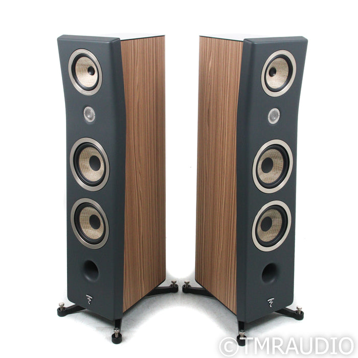 Focal Kanta No. 3 Floorstanding Speakers; Dark Grey / Walnut Pair