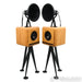 Oswalds Mill Audio Mini Loudspeakers; Bamboo Pair w/ Stands