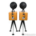 Oswalds Mill Audio Mini Loudspeakers; Bamboo Pair w/ Stands