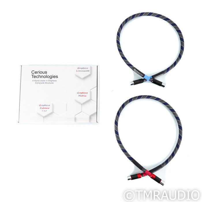 Cerious Technologies Graphene Lumniscate XLR Cables; 1m Pair Balanced Interconnects