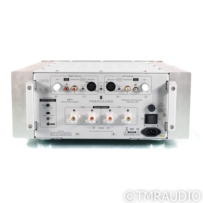 Parasound Halo A21+ Stereo Power Amplifier; Silver