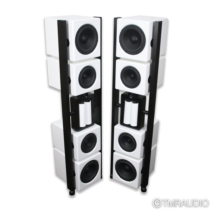 AudioNec Evo 3 Signature Floorstanding Speakers; White Pair w/ Crossovers
