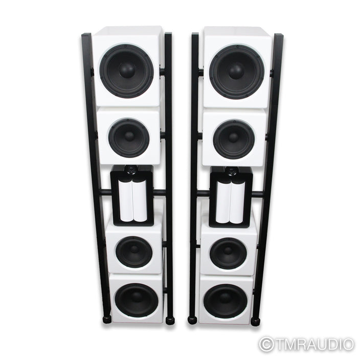 AudioNec Evo 3 Signature Floorstanding Speakers; White Pair w/ Crossovers