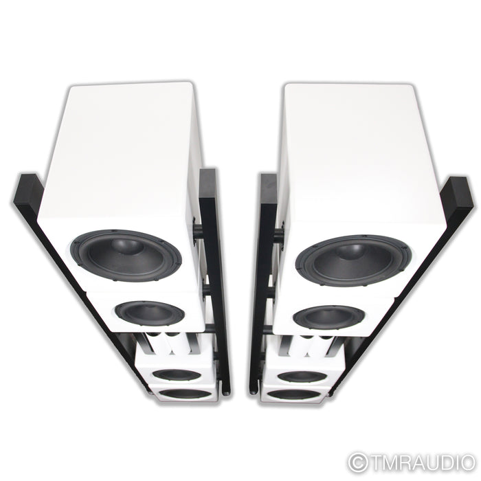 AudioNec Evo 3 Signature Floorstanding Speakers; White Pair w/ Crossovers