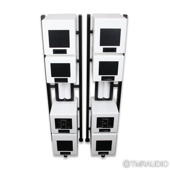 AudioNec Evo 3 Signature Floorstanding Speakers; White Pair w/ Crossovers
