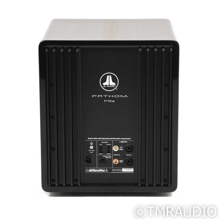 JL Audio Fathom F112 v2 12" Powered Subwoofer; Gloss Black w/ Gaia I Feet