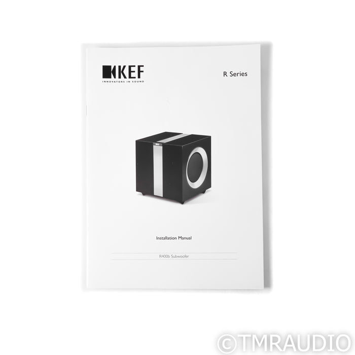 KEF R400b 9" Powered Subwoofer; Gloss Black