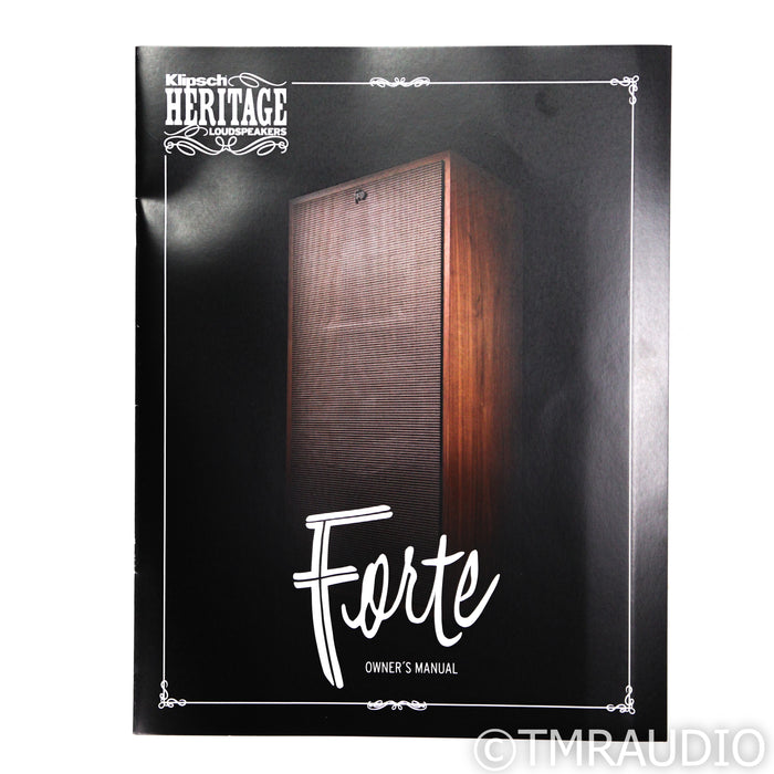 Klipsch Forte IV Floorstanding Speakers; Natural Cherry Pair