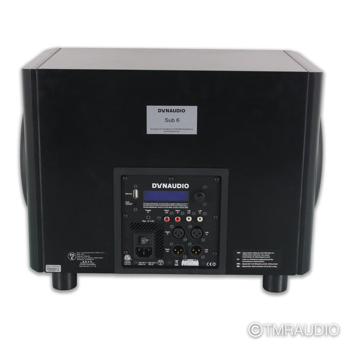 Dynaudio Sub 6 Dual 9" Powered Subwoofer; Black (No Grills)
