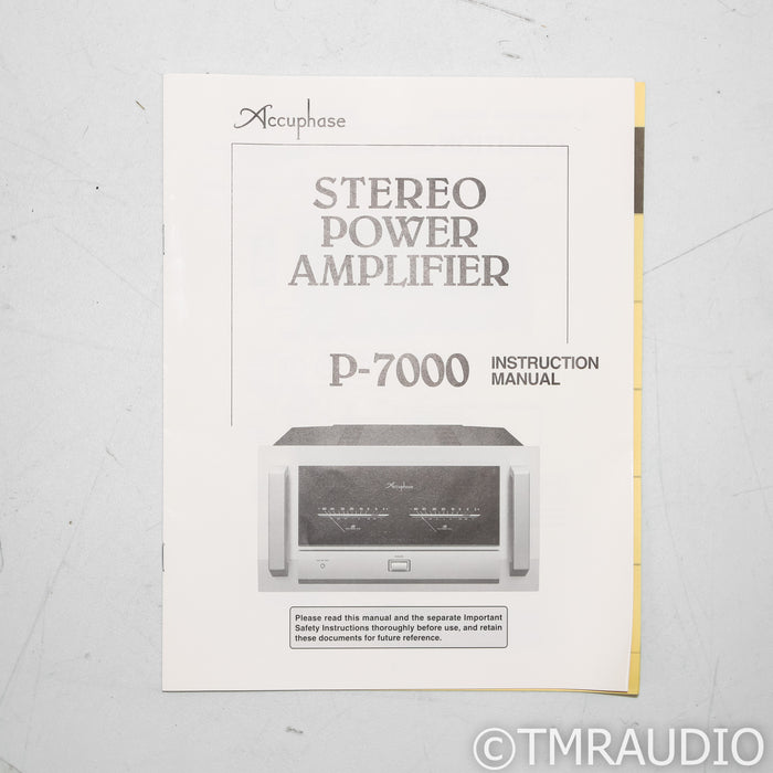 Accuphase P-7000 Stereo Power Amplifier