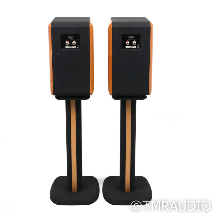 Chario Constellation Delphinus Bookshelf Speakers; Cherry Pair w/ Stands