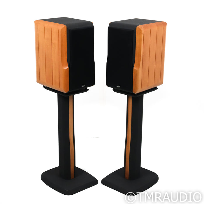 Chario Constellation Delphinus Bookshelf Speakers; Cherry Pair w/ Stands