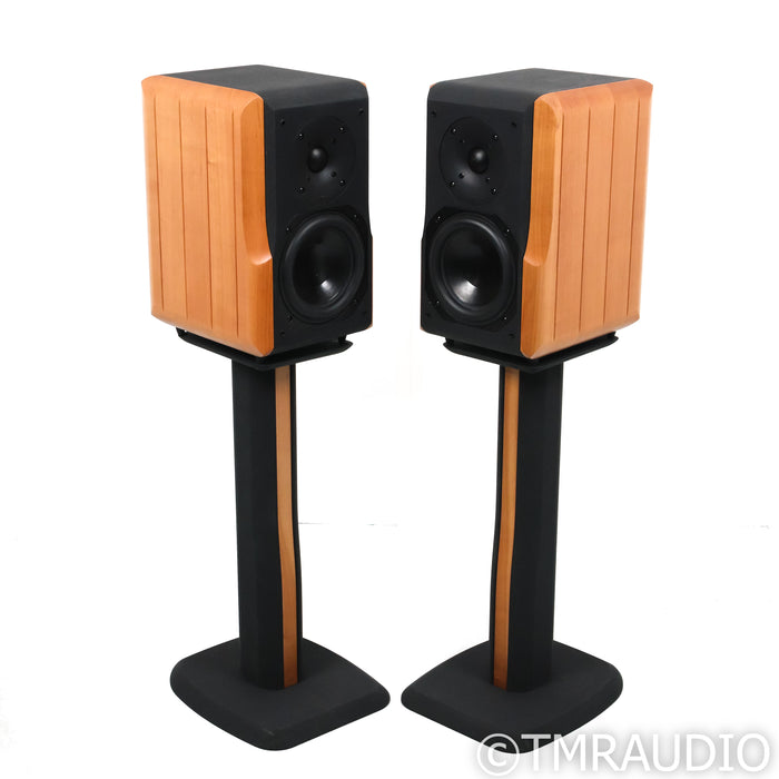 Chario Constellation Delphinus Bookshelf Speakers; Cherry Pair w/ Stands