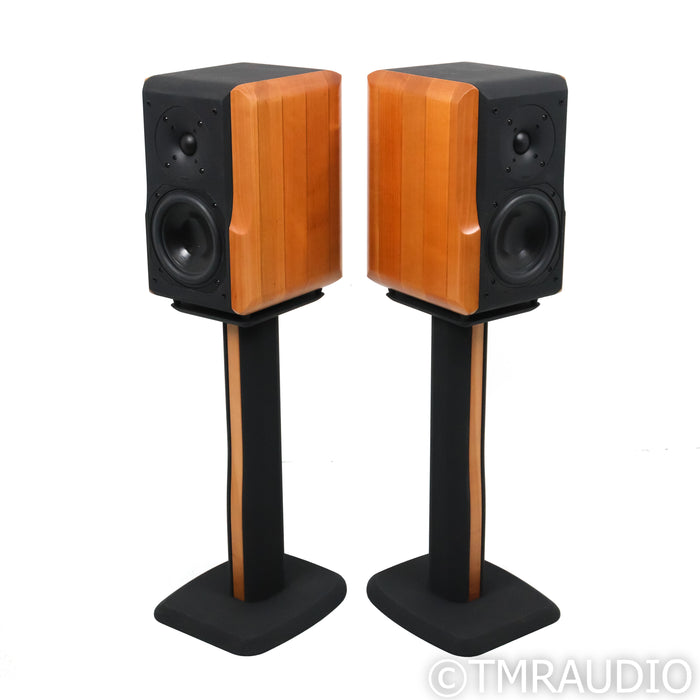 Chario Constellation Delphinus Bookshelf Speakers; Cherry Pair w/ Stands