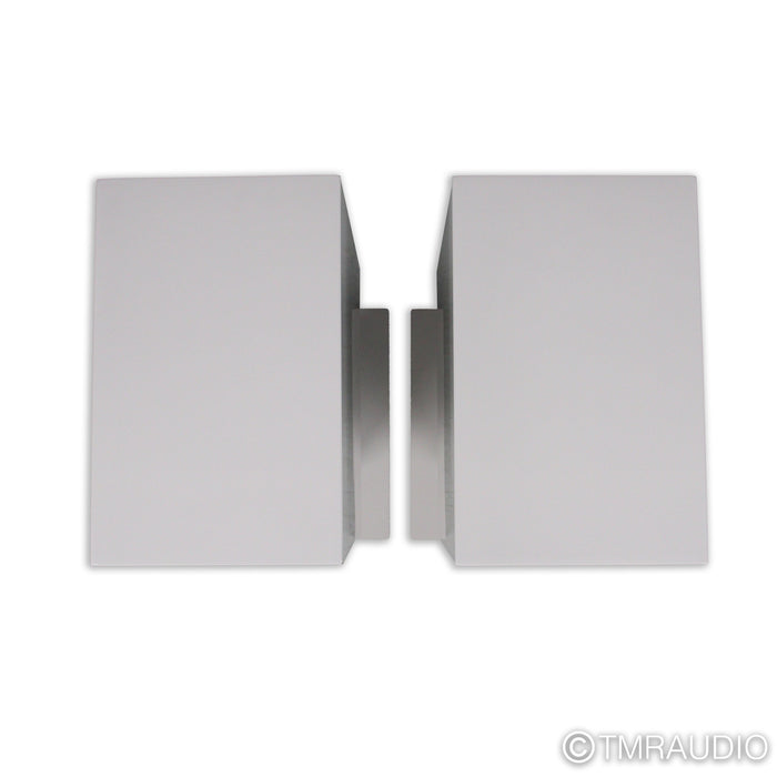 KEF R3 Meta Bookshelf Speakers; Gloss White Pair with Stands