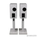 KEF R3 Meta Bookshelf Speakers; Gloss White Pair with Stands