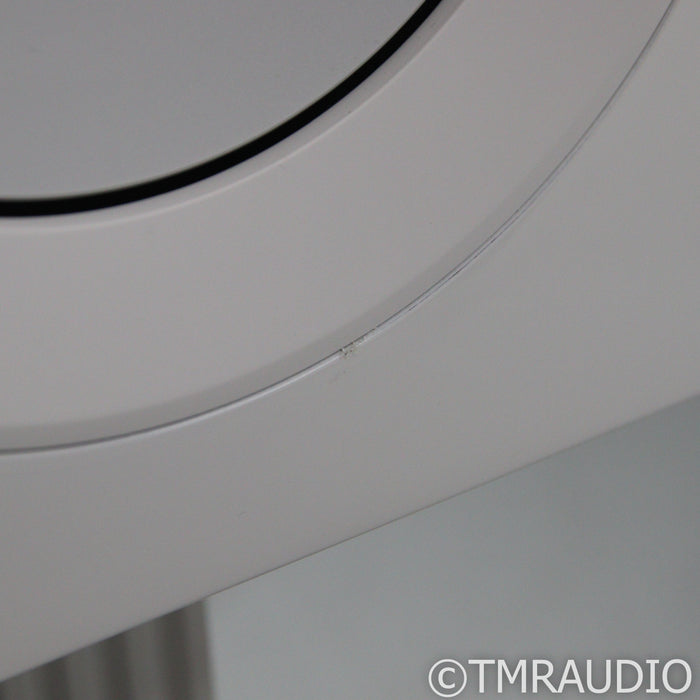 KEF R3 Meta Bookshelf Speakers; Gloss White Pair with Stands