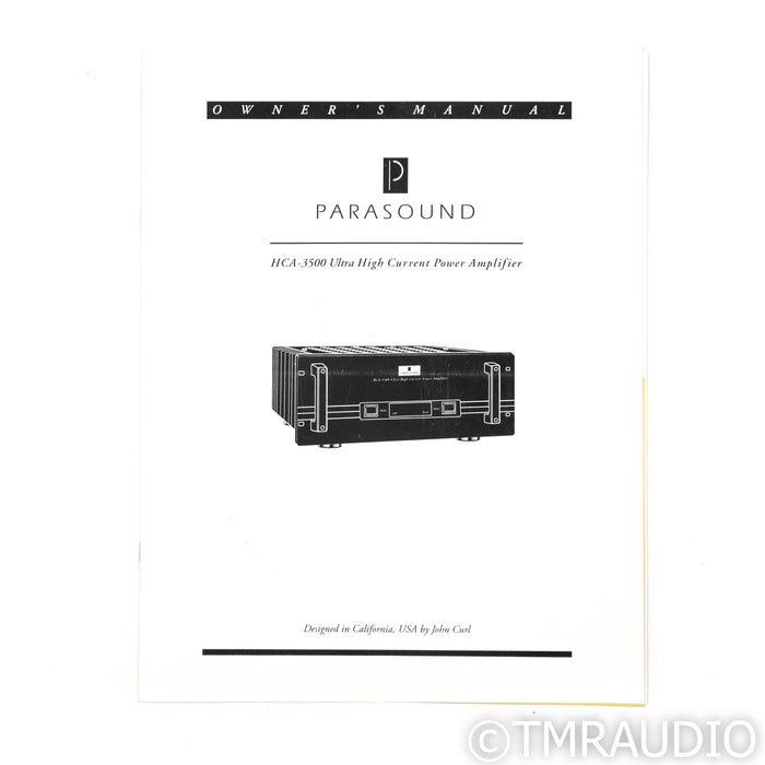 Parasound HCA-3500 Stereo Power Amplifier