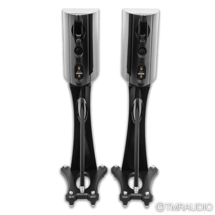 Raidho Acoustics D1.1 Bookshelf Speakers; Gloss Black Pair w/ Stands