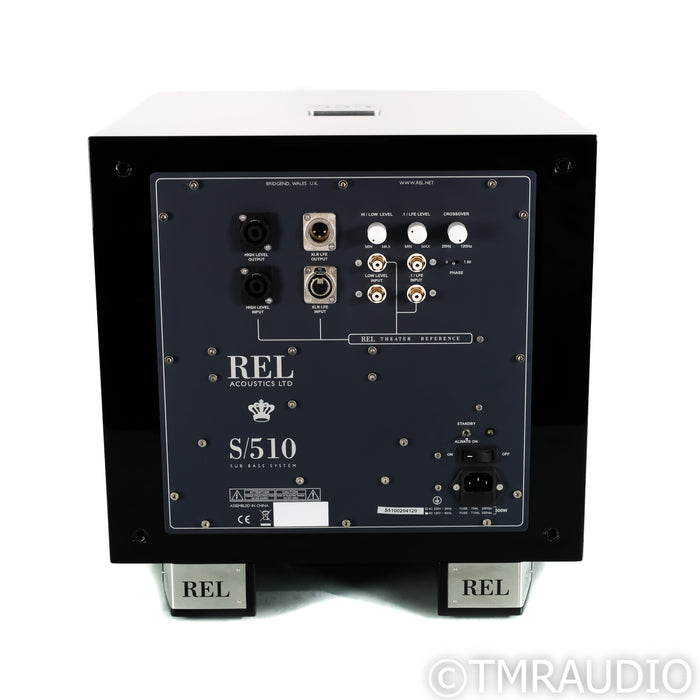 REL Acoustics S/510 10" Powered Subwoofer; Piano Black