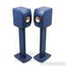 KEF LS50 Meta Bookshelf Speakers; Royal Blue Pair with Stands