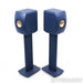 KEF LS50 Meta Bookshelf Speakers; Royal Blue Pair with Stands