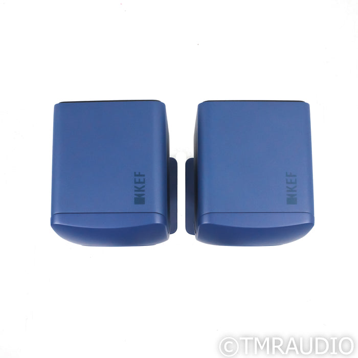 KEF LS50 Meta Bookshelf Speakers; Royal Blue Pair with Stands
