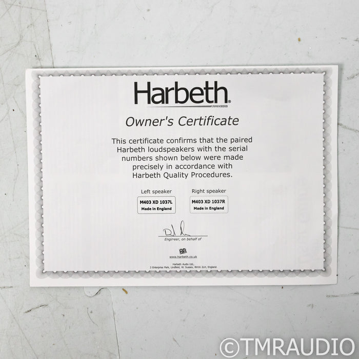 Harbeth 40.3 XD Monitor Speakers; Rosewood Pair