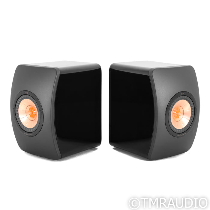 KEF LS50 Bookshelf Speakers; Black Pair