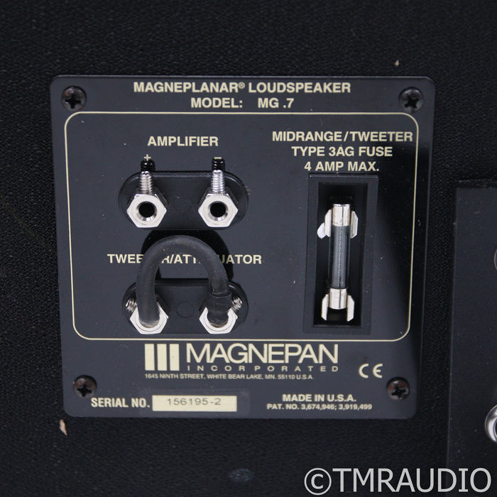 Magnepan MG .7 Planar Magnetic Floorstanding Speakers; Black Pair