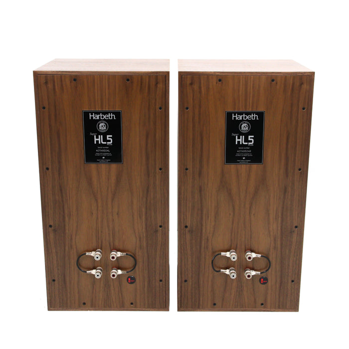 Harbeth Super HL5+ 40th Anniv. Bookshelf Speakers; Walnut Pair