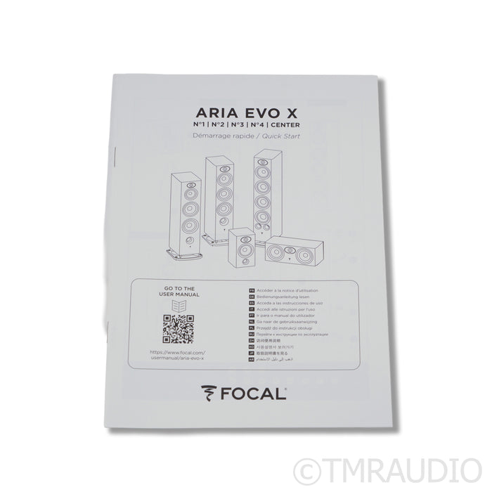 Focal Aria Evo X No.1 Bookshelf Speakers; Black Pair (Open Box)
