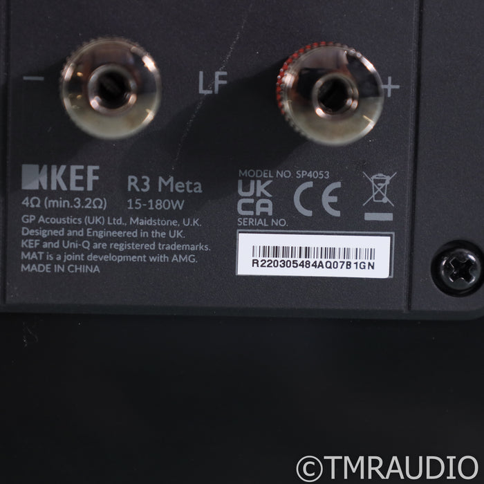 KEF R3 Meta Bookshelf Speakers; Black Gloss Pair