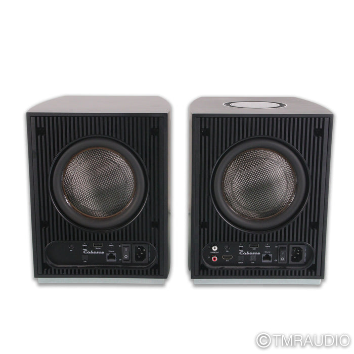 Cabasse Rialto Active Bookshelf Speakers; Black Pair (No Grills)