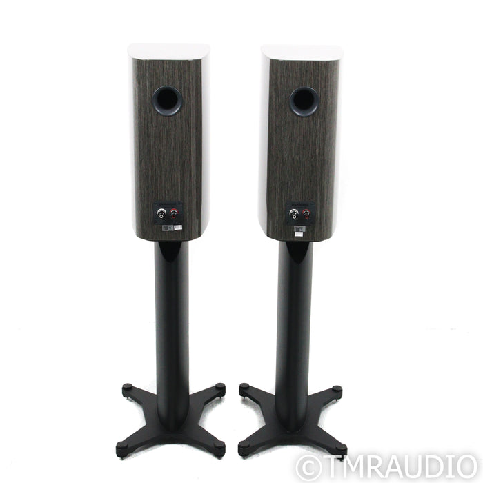 Dynaudio Contour 20 Bookshelf Speakers; Grey Oak High Gloss Pair w/ Stands