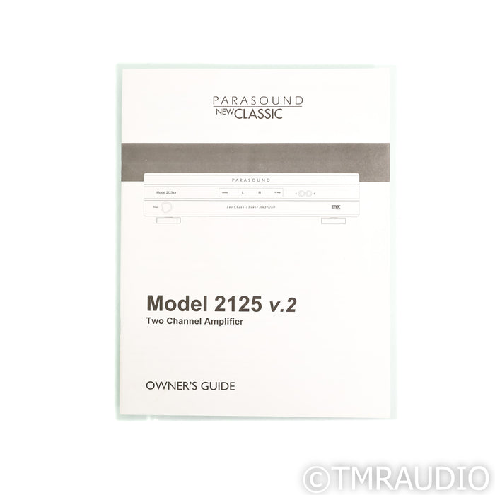 Parasound NewClassic 2125 v.2 Stereo Power Amplifier