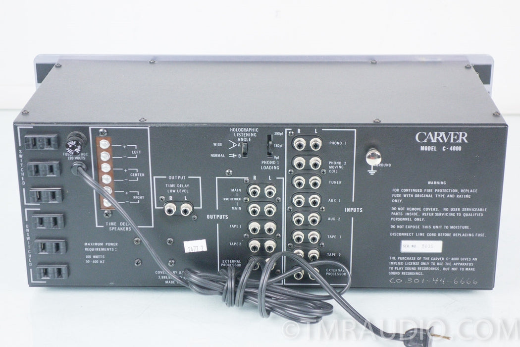 Carver Model C-4000 Stereo Preamplifier w/ Phono Preamp