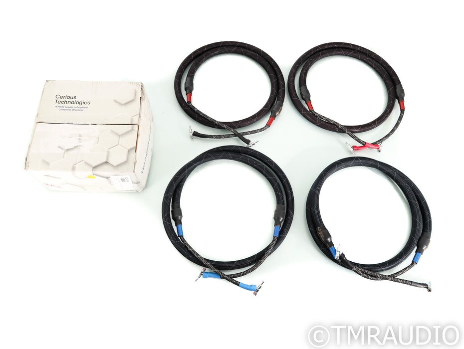 Cerious Technologies Graphene Matrix + Damping2 Speaker Cables; 8ft Pair