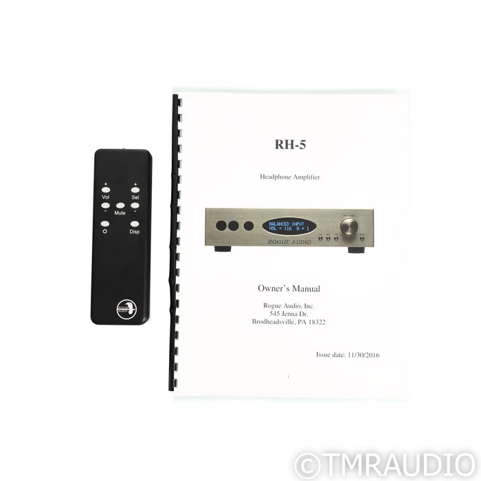 Rogue Audio RH-5 Tube Headphone Amplifier (New Tubes)