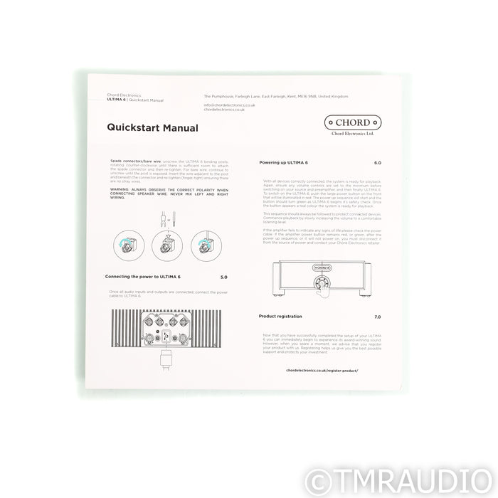 Chord Electronics Ultima 6 Stereo Power Amplifier
