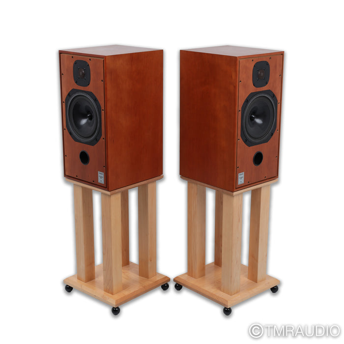 Harbeth C7ES-3 30th Anniversary Bookshelf Speakers; Cherry Pair w/ Stands