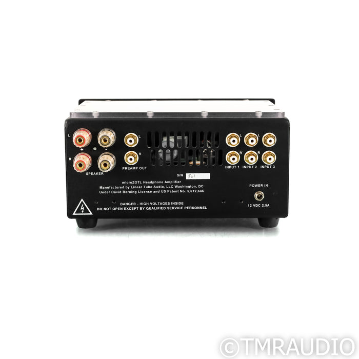 Linear Tube Audio MicroZOTL MZ2 Tube Integrated Headphone Amplifier; LPS