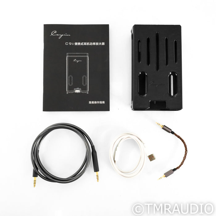 Cayin C9ii Portable Tube Hybrid Headphone Amplifier; Silver Dragon Cable