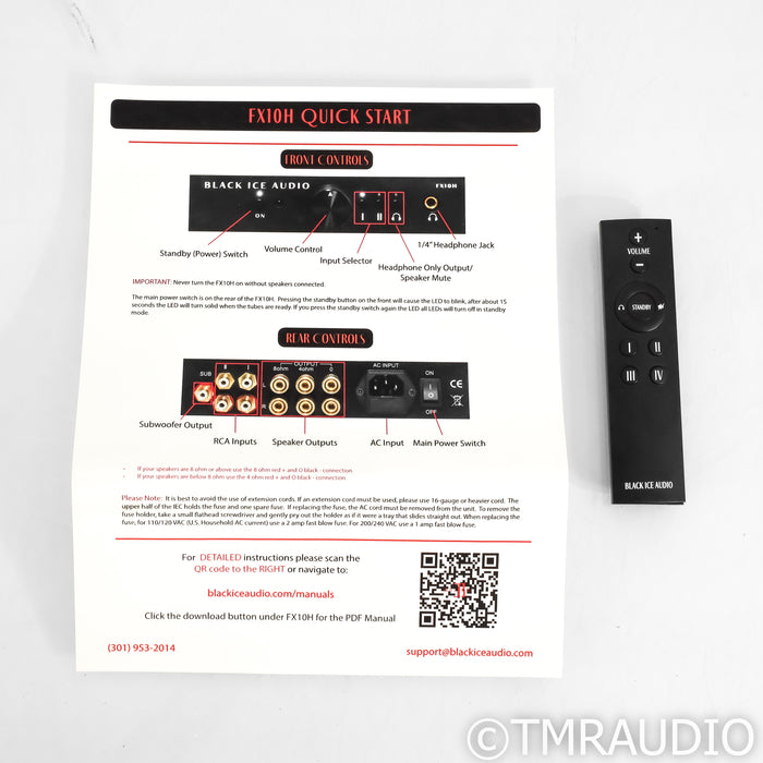 Black Ice Audio FX10H Stereo Tube Integrated Amplifier (Low Hours)